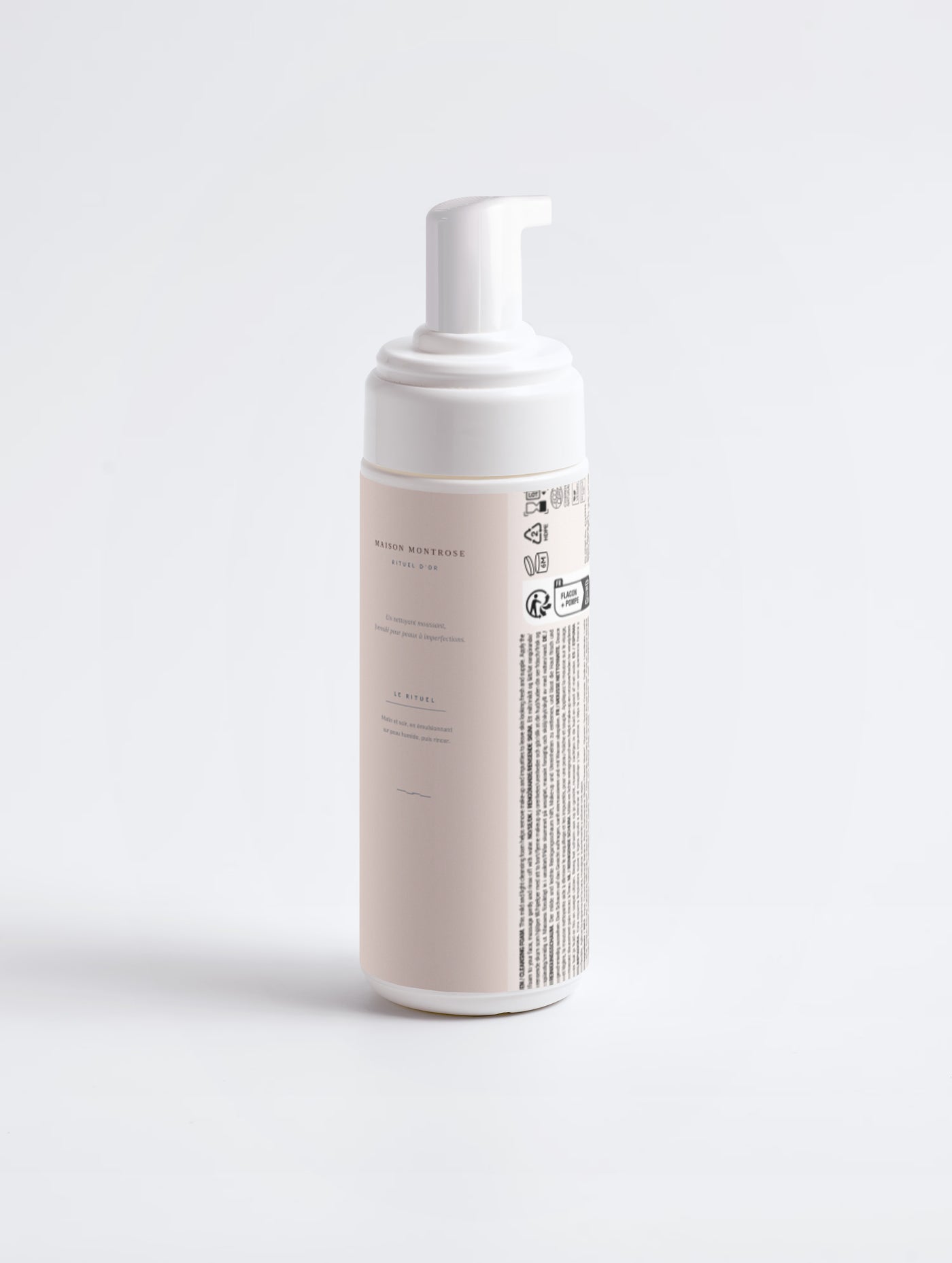 Mousse nettoyante à l'eau de rose